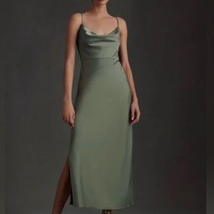 COPY - bhldn cali cowl neck midi dress in moss